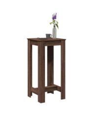 Table de bar chêne marron 51x50x103,5 cm bois d'ingénierie | Mobilier & Déco