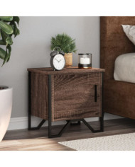 Table de chevet chêne marron 40x30x40 cm bois d'ingénierie | Mobilier & Déco