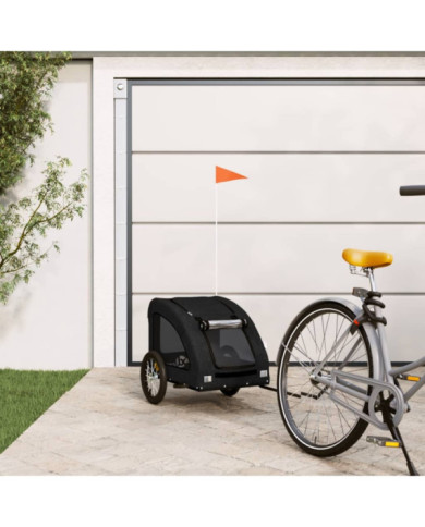 Remorque de vélo pour animaux de compagnie noir | Mobilier & Déco