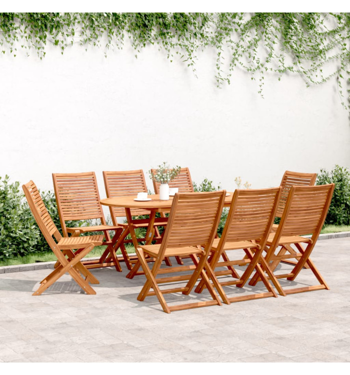 Chaises de jardin pliantes lot de 8 51x66x95 cm bois d'acacia | Mobilier & Déco