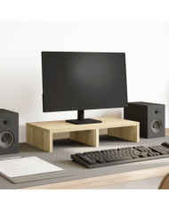 Support de moniteur chêne sonoma 50x27x10 cm bois d'ingénierie | Mobilier & Déco