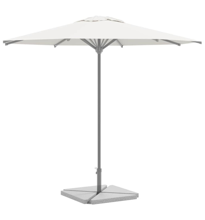 Plaques de poids de parasol 4 pcs triangulaire granit gris 14kg | Mobilier & Déco
