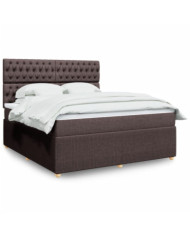 Sommier à lattes de lit avec matelas Marron foncé 180x200 cm | Mobilier & Déco