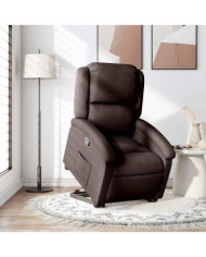 Fauteuil inclinable marron foncé tissu | Mobilier & Déco