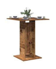 Table de bistro vieux bois 60x60x75 cm bois d'ingénierie | Mobilier & Déco