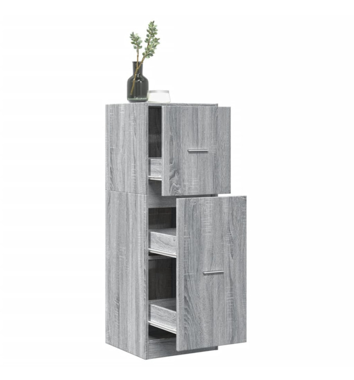 Armoire apothicaire sonoma gris 40x41x118 cm bois d'ingénierie | Mobilier & Déco
