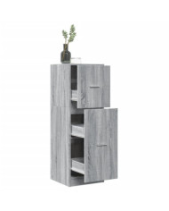 Armoire apothicaire sonoma gris 40x41x118 cm bois d'ingénierie | Mobilier & Déco