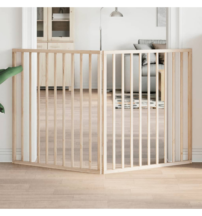Barrière pour chien pliable 2 panneaux 160 cm bois de peuplier | Mobilier & Déco