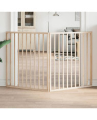 Barrière pour chien pliable 2 panneaux 160 cm bois de peuplier | Mobilier & Déco