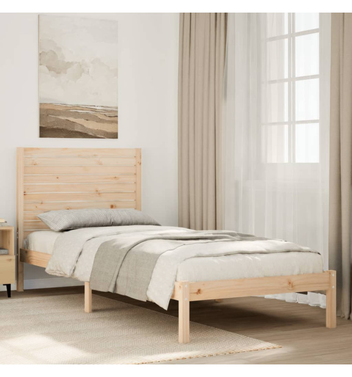Cadre de lit extra long sans matelas 90x220 cm bois massif | Mobilier & Déco
