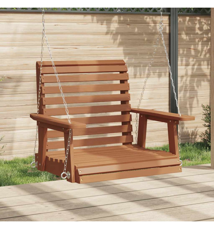 Chaise balançoire de jardin chaînes en métal bois massif sapin | Mobilier & Déco