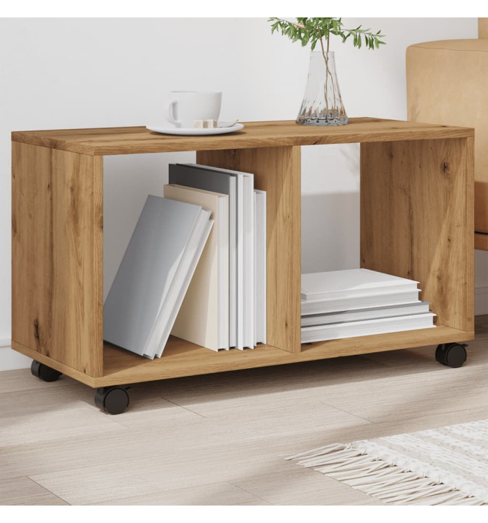 Armoire à roulettes chêne artisanal bois d'ingénierie | Mobilier & Déco