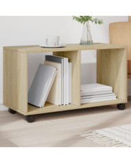 Armoire à roulettes chêne sonoma 72x33x42,5cm bois d’ingénierie | Mobilier & Déco