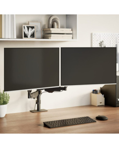 Bras pour moniteur double 27 pouces max ressort à gaz 20 kg | Mobilier & Déco