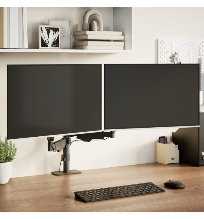 Bras pour moniteur double 27 pouces max ressort à gaz 20 kg | Mobilier & Déco