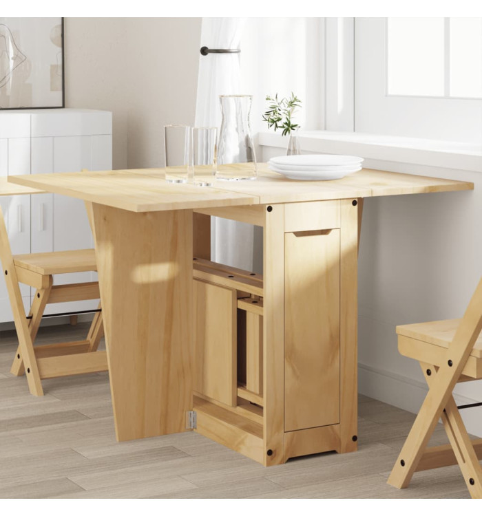 Table à manger papillon pliable Corona cire marron bois de pin | Mobilier & Déco