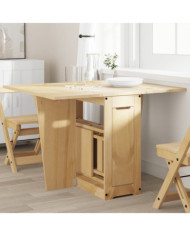 Table à manger papillon pliable Corona cire marron bois de pin | Mobilier & Déco
