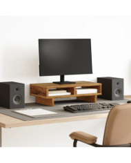 Support de moniteur vieux bois 50x27x15 cm bois d'ingénierie | Mobilier & Déco