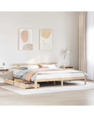 Cadre de lit avec tiroirs sans matelas 180x200 cm | Mobilier & Déco
