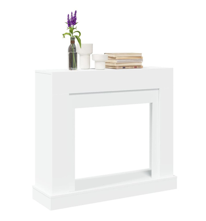  Cadre de cheminée blanc 100x30x87,5 cm bois d'ingénierie | Mobilier & Déco