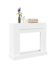  Cadre de cheminée blanc 100x30x87,5 cm bois d'ingénierie | Mobilier & Déco