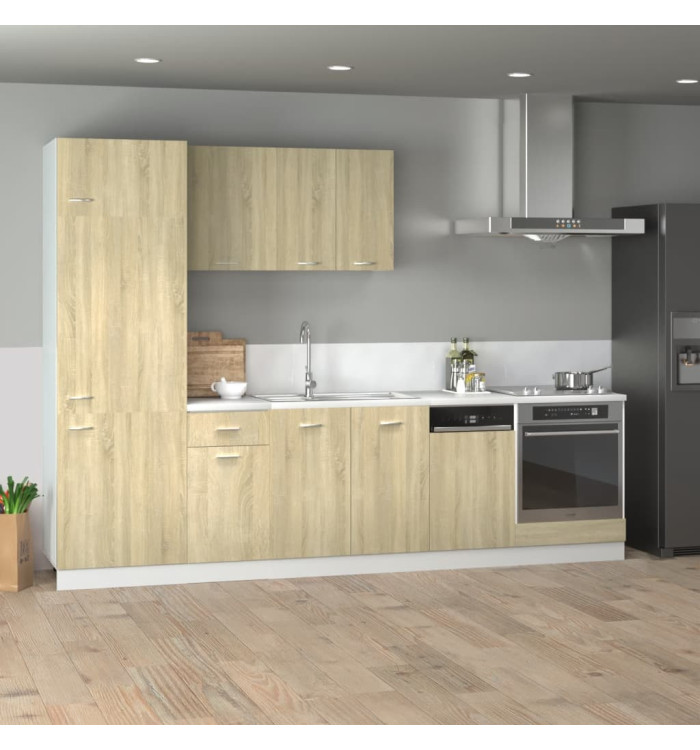 Ensemble d'armoires de cuisine "Lyon" 7 pcs chêne sonoma | Mobilier & Déco