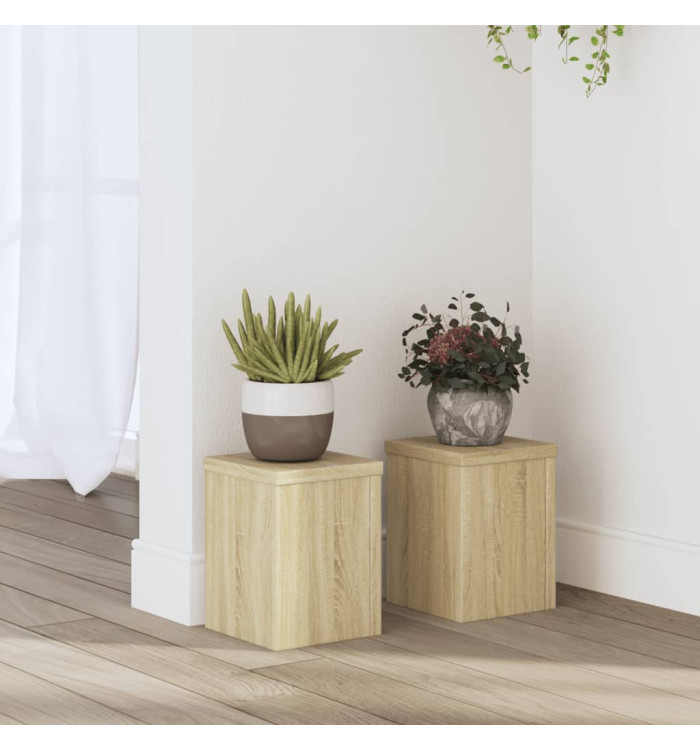 Supports pour plantes 2 pcs chêne sonoma bois d'ingénierie | Mobilier & Déco