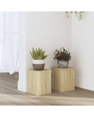 Supports pour plantes 2 pcs chêne sonoma bois d'ingénierie | Mobilier & Déco