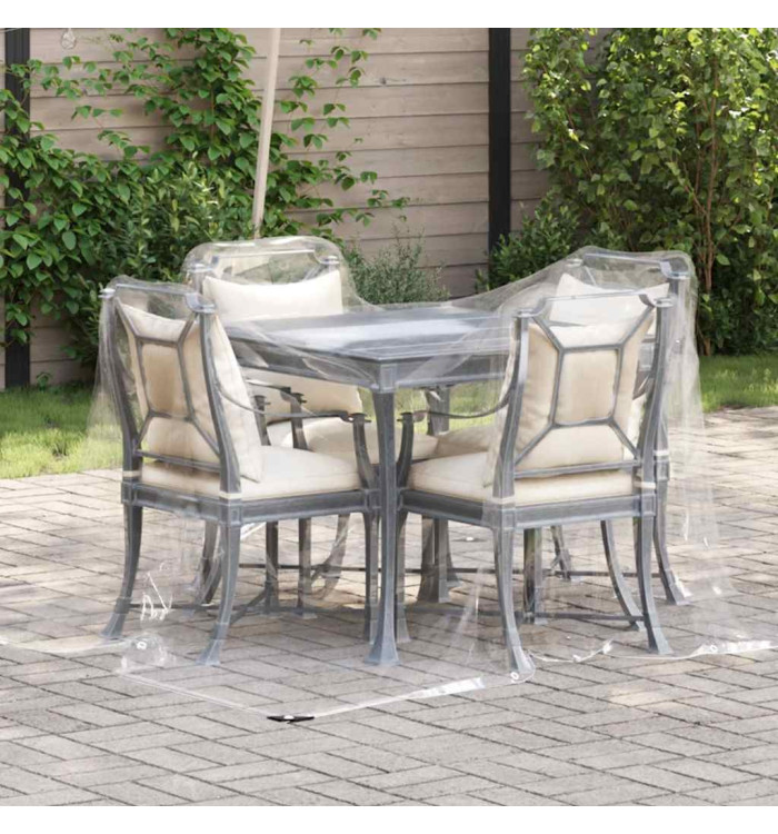 Bâche transparente avec œillets 2x2 m PVC | Mobilier & Déco