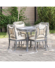 Bâche transparente avec œillets 2x2 m PVC | Mobilier & Déco