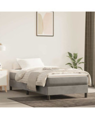 Matelas de lit à ressorts ensachés 100x220x20 cm velours | Mobilier & Déco