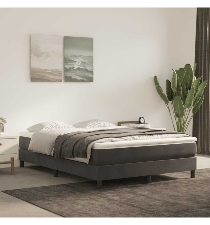 Matelas de lit à ressorts ensachés 140x220x20 cm velours | Mobilier & Déco