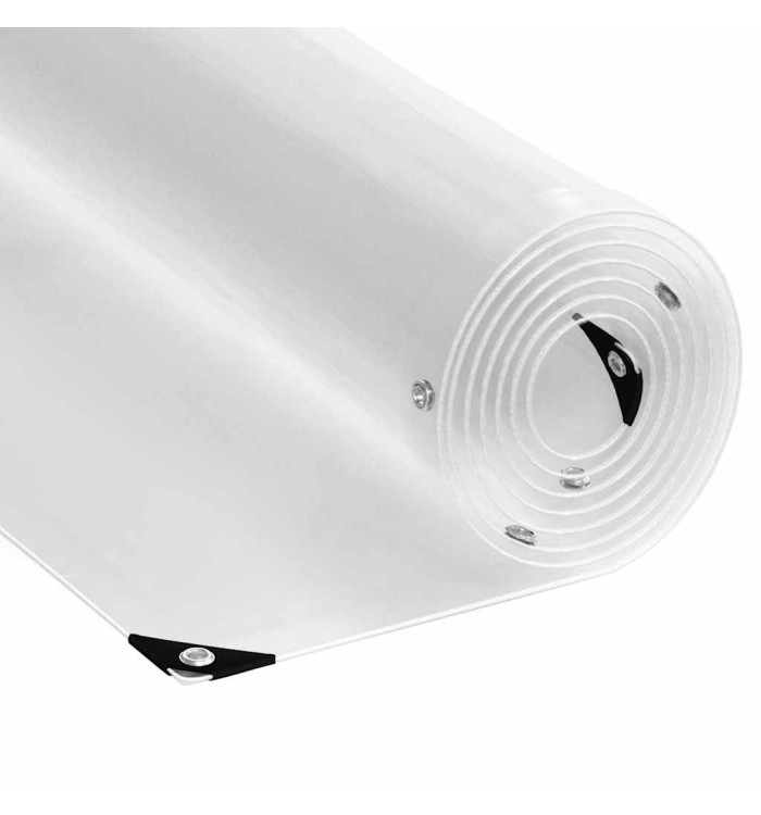 Bâche transparente avec œillets 2x12 m PVC | Mobilier & Déco