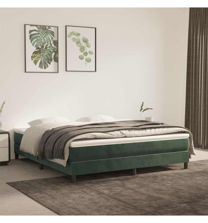 Matelas de lit à ressorts ensachés 160x220x20 cm velours | Mobilier & Déco