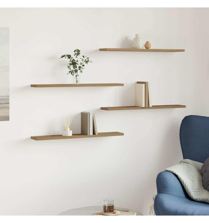 Panneau de bibliothèque 4 pcs chêne artisanal 60x10x1,5 cm | Mobilier & Déco