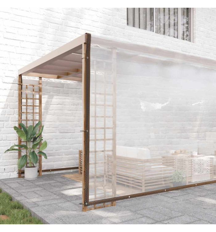 Bâche transparente avec œillets 8x12 m polyéthylène | Mobilier & Déco
