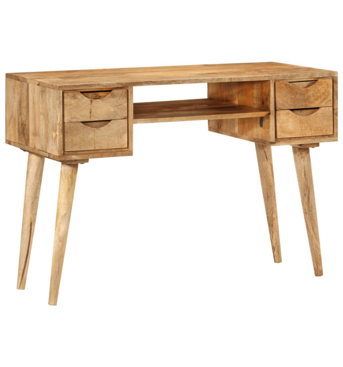 Bureau avec tiroirs 110x47x76 cm bois de manguier solide | Mobilier & Déco