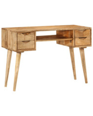 Bureau avec tiroirs 110x47x76 cm bois de manguier solide | Mobilier & Déco