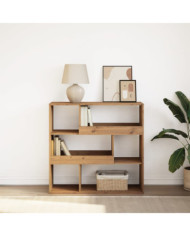 Bibliothèque/Séparateur de pièce chêne artisanal 100x33x94,5 cm | Mobilier & Déco