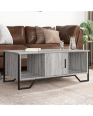 Table basse sonoma gris 100x51x40 cm bois d'ingénierie | Mobilier & Déco