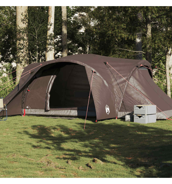 Tente familiale à dôme 6 personnes marron imperméable | Mobilier & Déco
