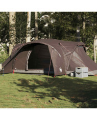 Tente familiale à dôme 6 personnes marron imperméable | Mobilier & Déco