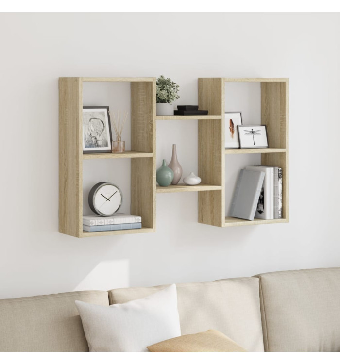 Étagère murale chêne sonoma 96x18x60 cm bois d'ingénierie | Mobilier & Déco