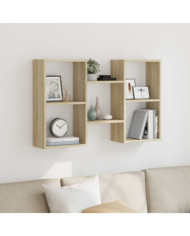 Étagère murale chêne sonoma 96x18x60 cm bois d'ingénierie | Mobilier & Déco