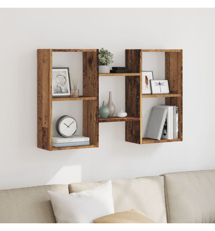Étagère murale vieux bois 96x18x60 cm bois d'ingénierie | Mobilier & Déco