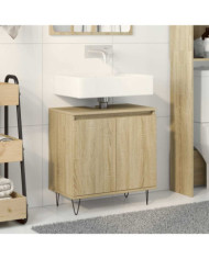 Armoire de bain chêne sonoma 58x33x60 cm bois d'ingénierie | Mobilier & Déco