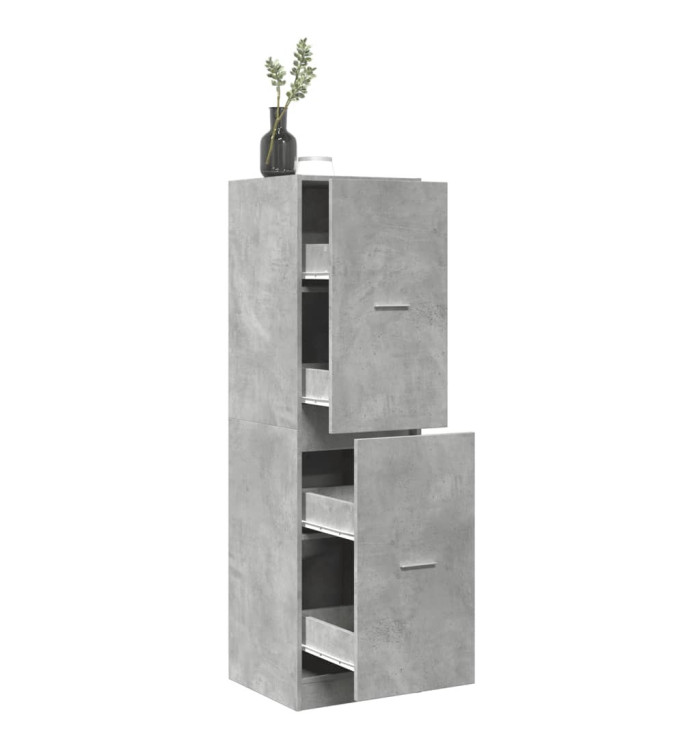Armoire d'apothicaire gris béton 40x41x144,5 cm bois ingénierie | Mobilier & Déco