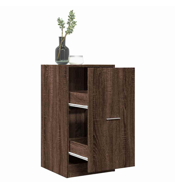 Armoire apothicaire chêne marron 40x41x77,5cm bois d'ingénierie | Mobilier & Déco