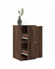 Armoire apothicaire chêne marron 40x41x77,5cm bois d'ingénierie | Mobilier & Déco