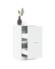 Armoire d'apothicaire blanc 40x41x77,5 cm bois d'ingénierie | Mobilier & Déco